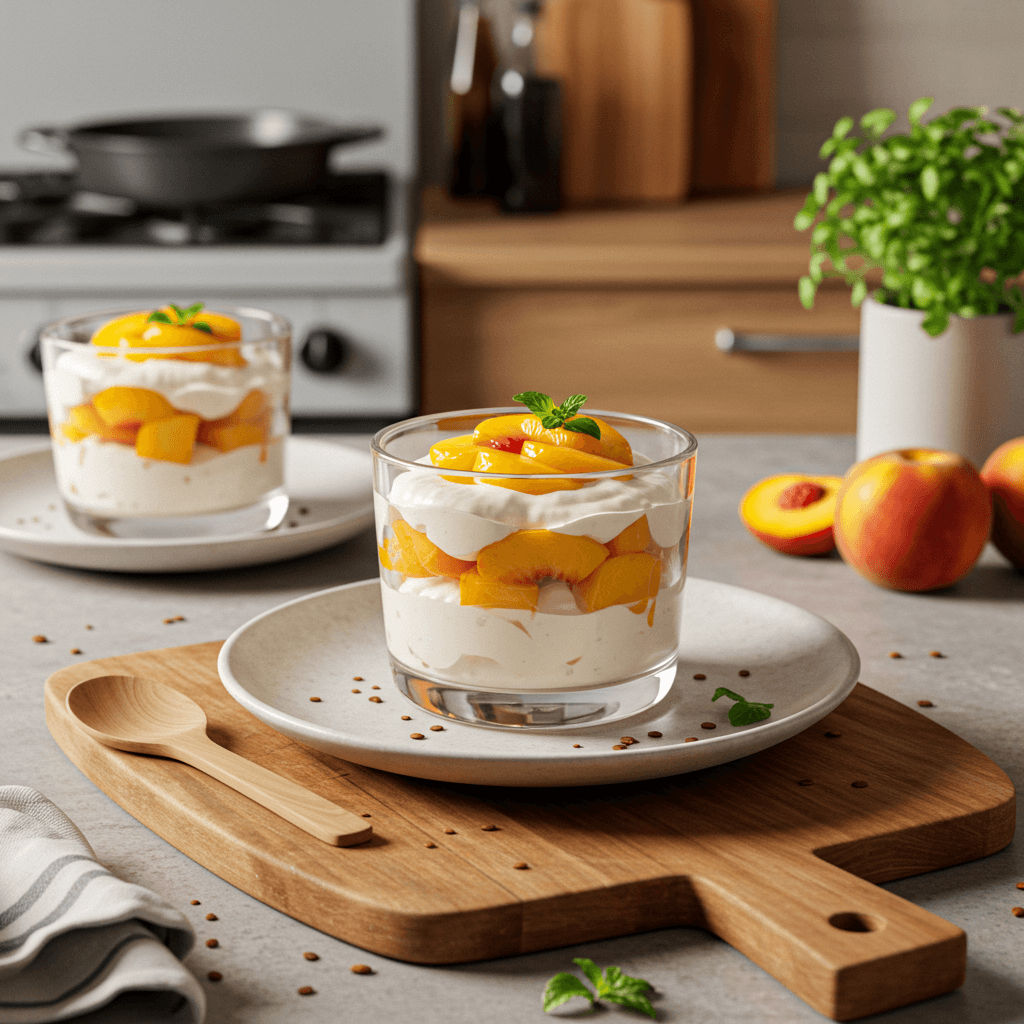 Microwave Peach Dream Dessert Parfait