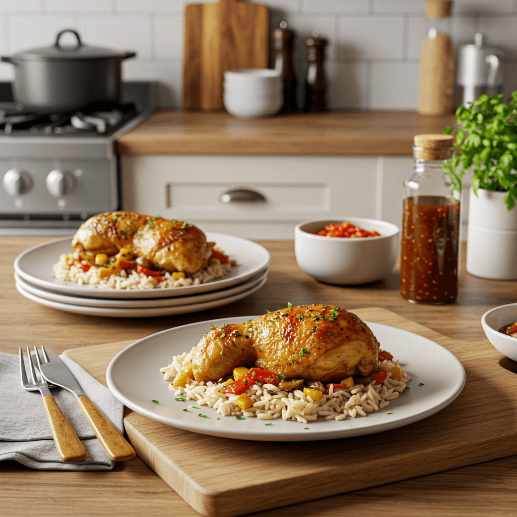 Oven-Baked Cajun Chicken with Sweet and Tangy Glaze