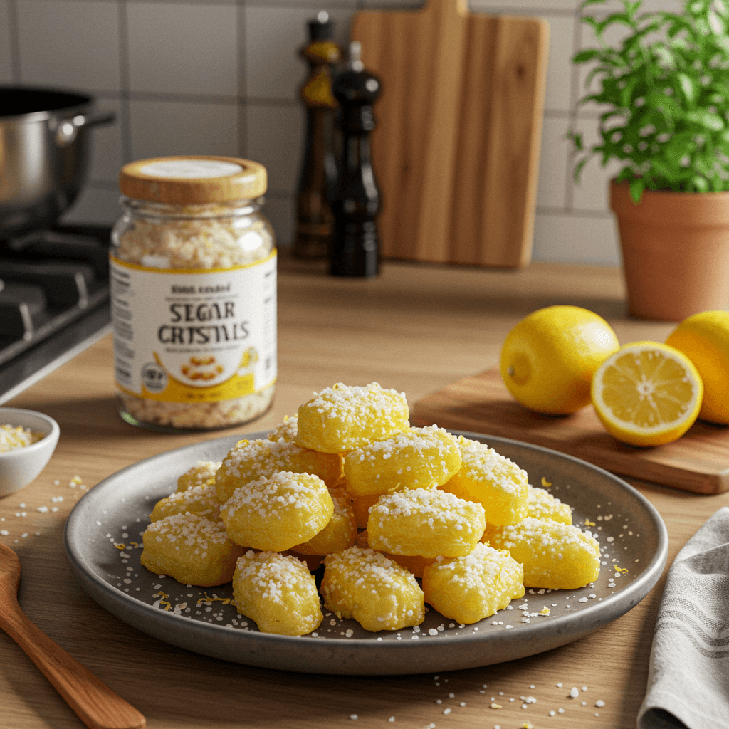 Oven-Baked Lemon Sugar Crystals
