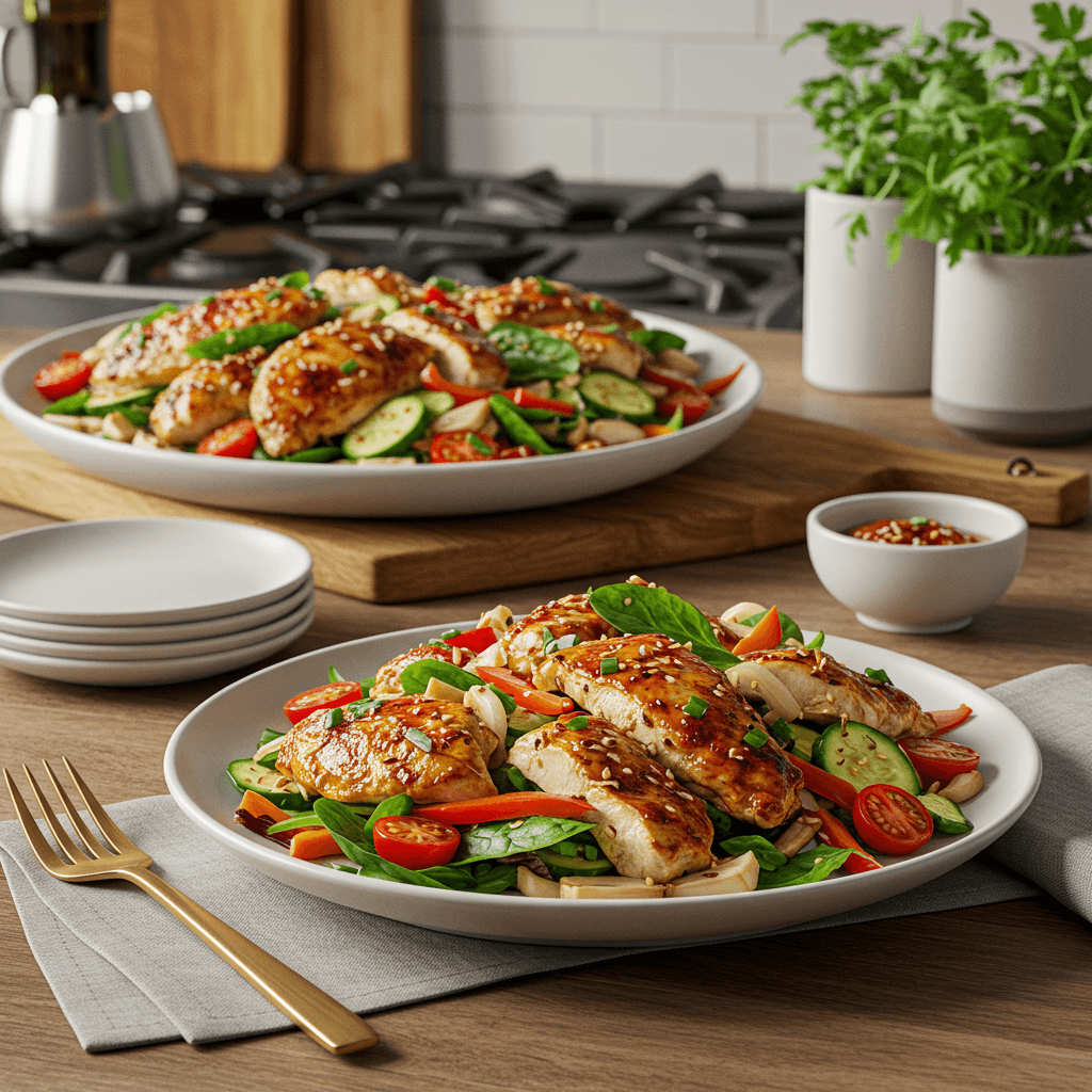 Oven-Roasted Asian Chicken Salad Delight