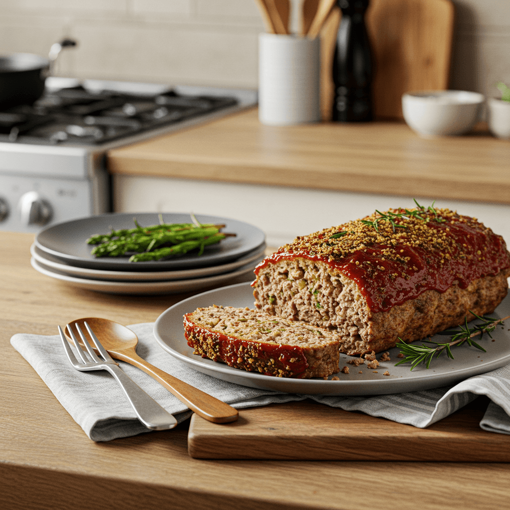Oven-Roasted Herb-Crusted Meatloaf