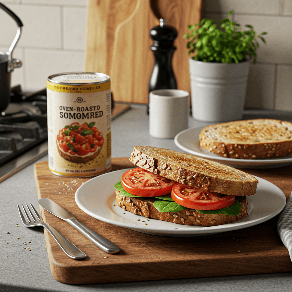 Oven-Roasted Miso Tomato Sourdough Sandwich