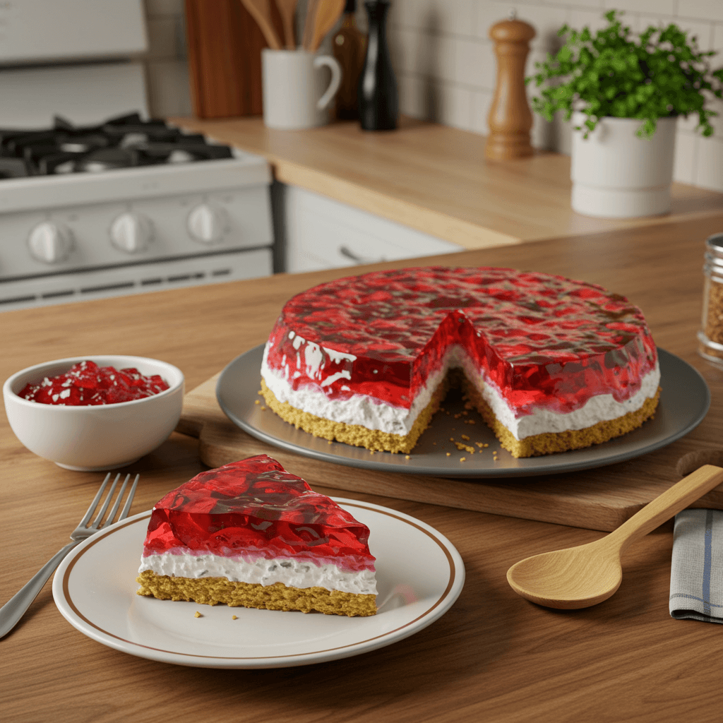 Patriotic Layered Jello Cake Delight