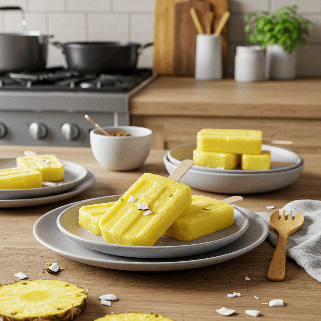 Pineapple Coconut Ice Pops