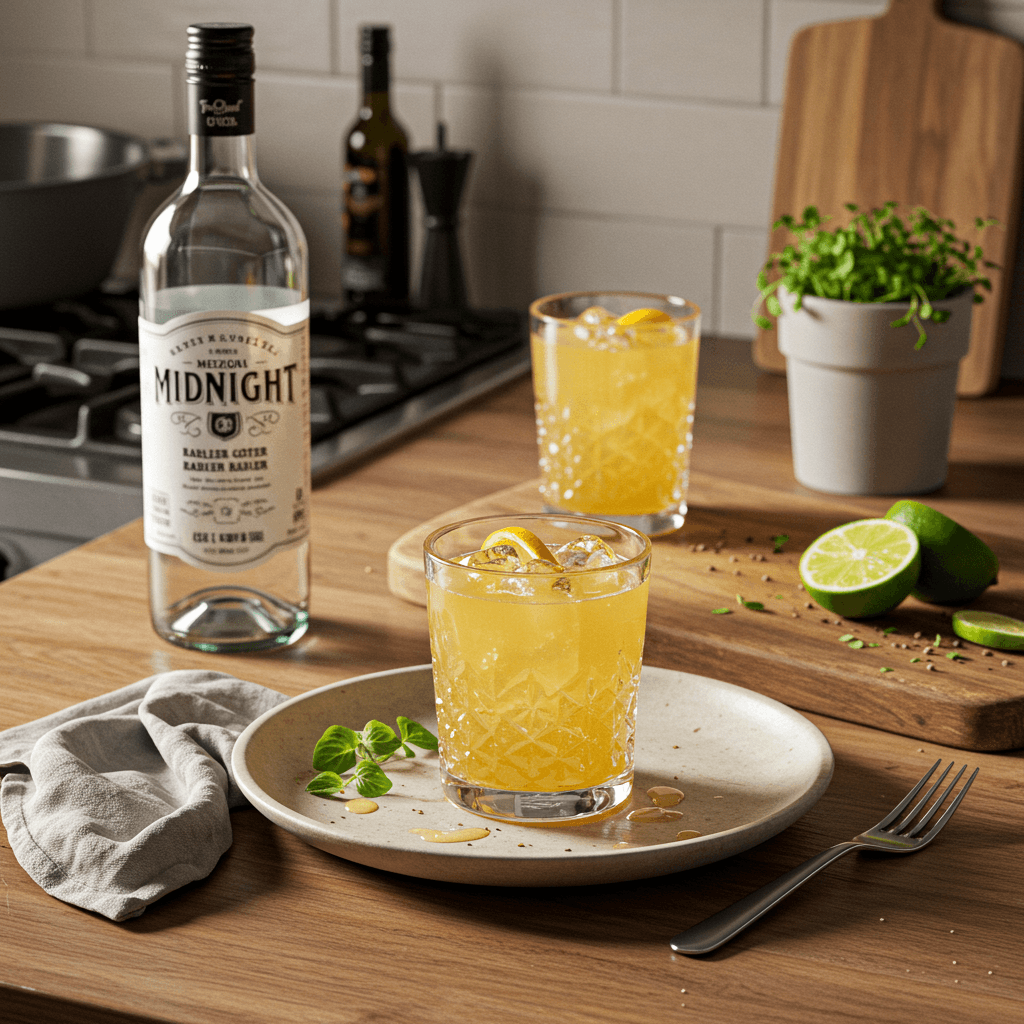 Refreshing Midnight Mezcal Radler Cocktail