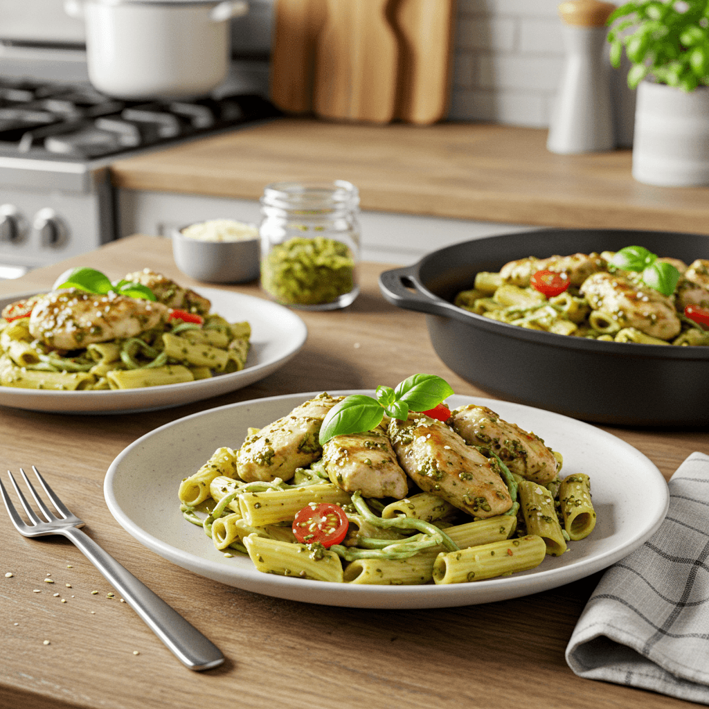 Savory Chicken Pesto Pasta Delight