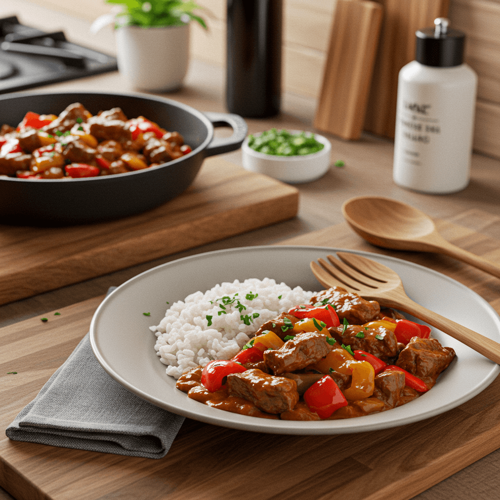 Savory Stove-Top Beef and Pepper Stew