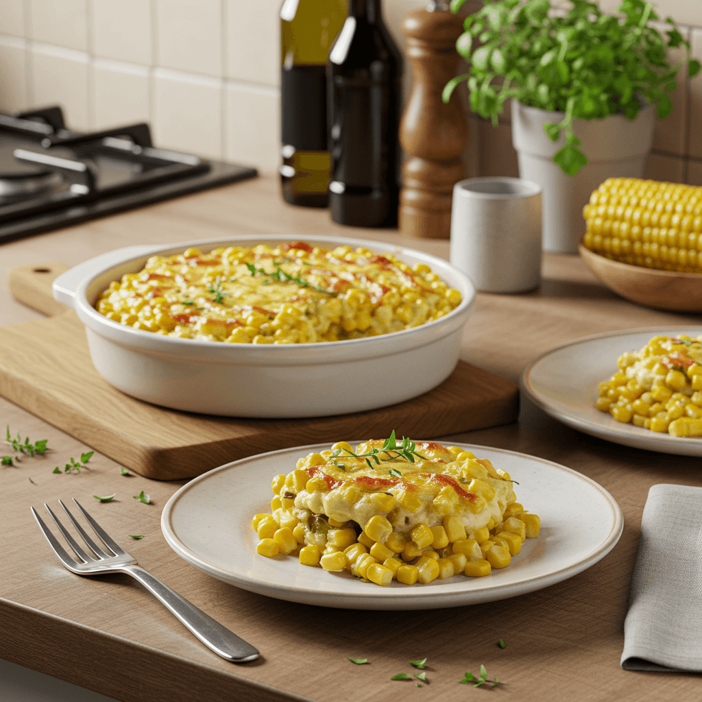 Slow-Cooked Corn and Herb Casserole