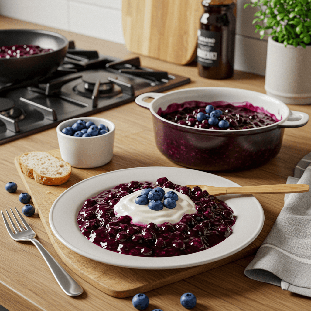Stove-Top Blueberry Compote for Breakfast