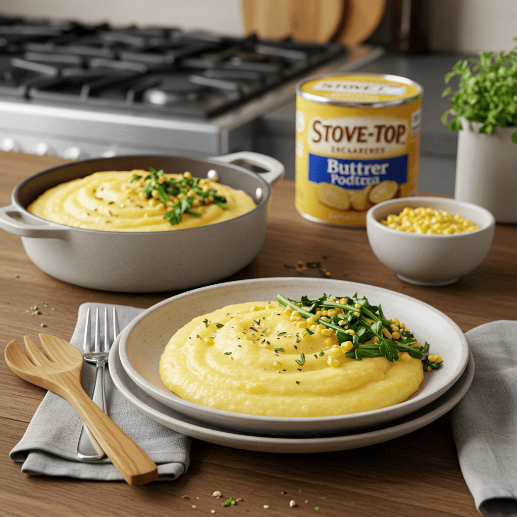 Stove-Top Creamy Buttered Corn Polenta