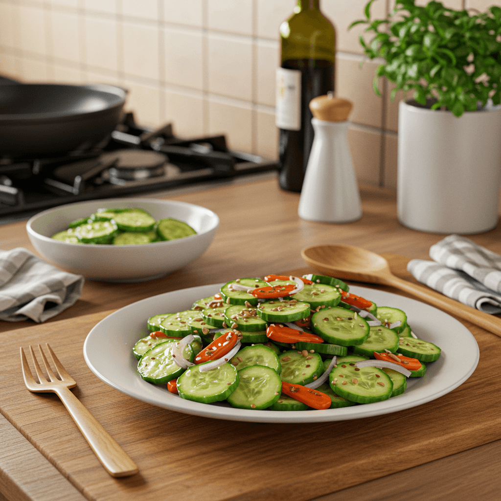 Stovetop Tangy Cucumber Medley
