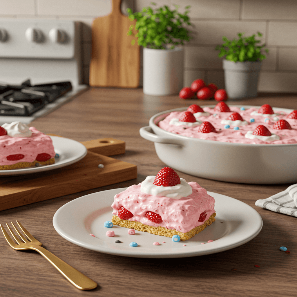 Strawberry Cream Delight with Nerds Candy Crunch