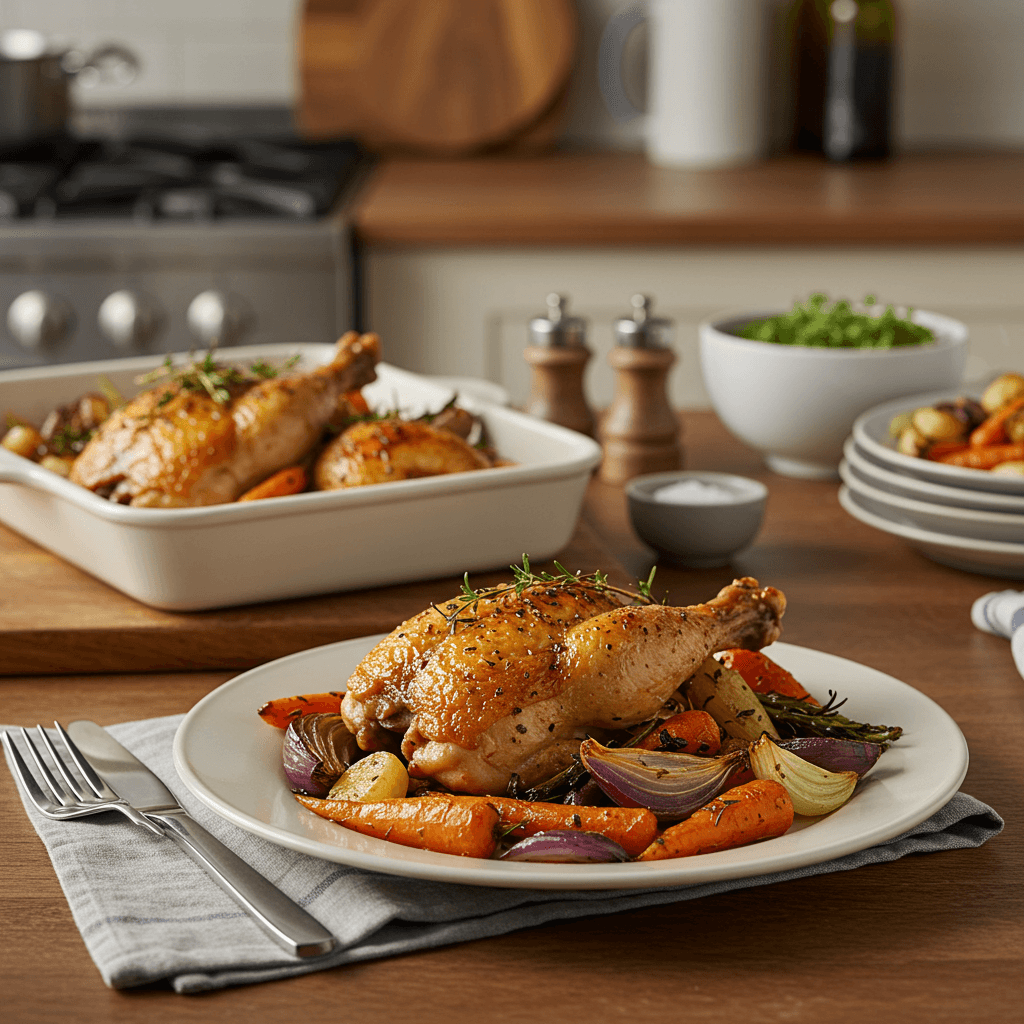 Succulent Herb-Roasted Chicken with Root Vegetables