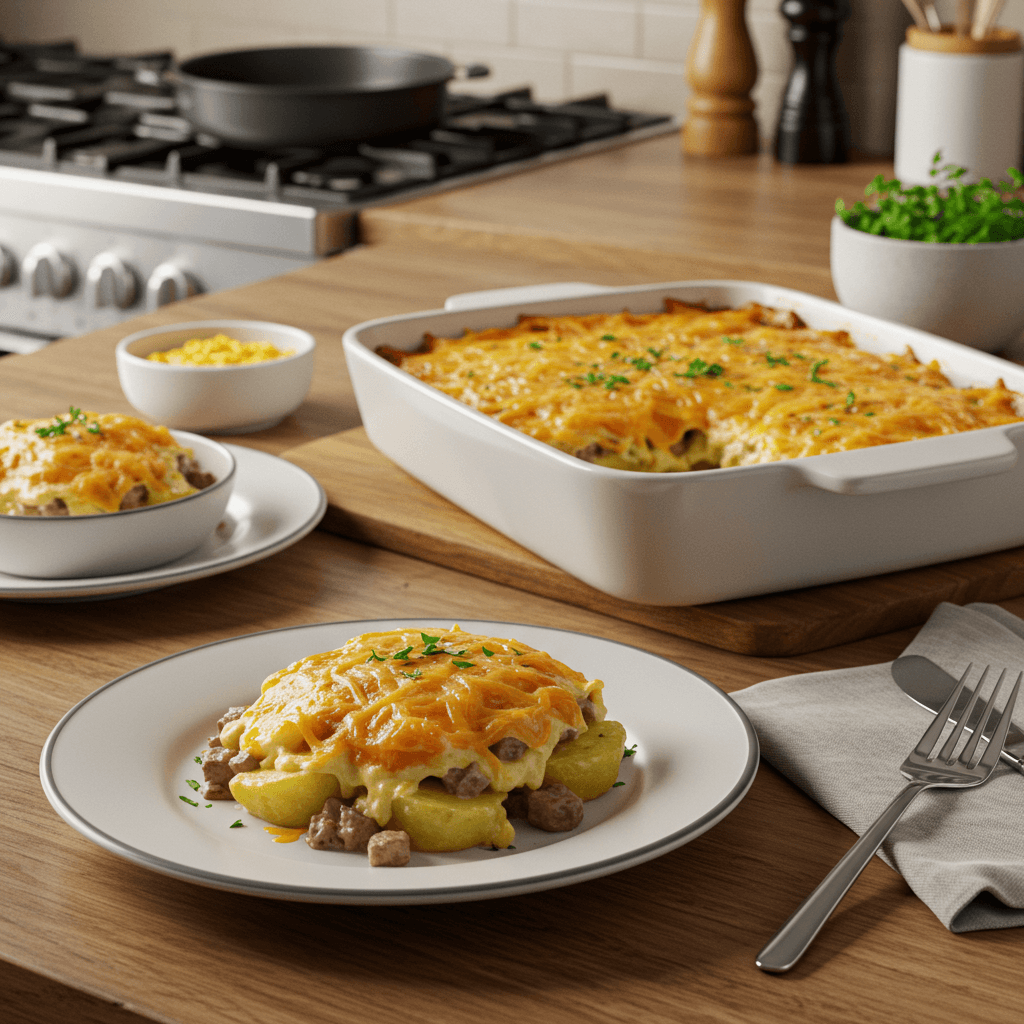 Twice-Baked Potato Casserole Delight