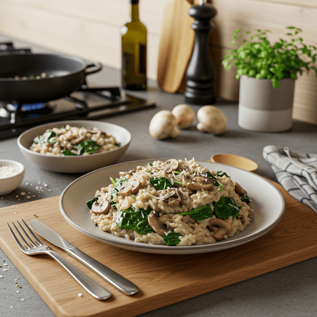Ultimate Mushroom and Spinach Risotto