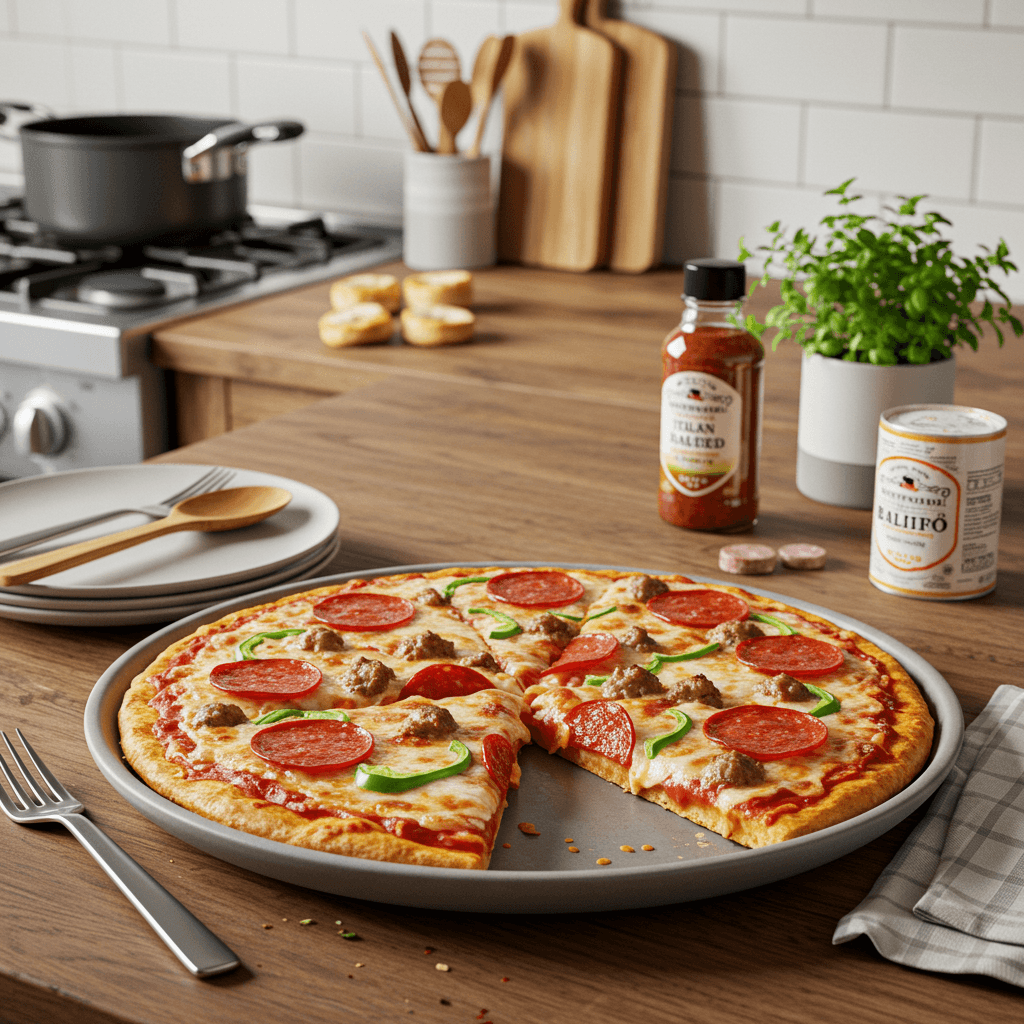 Ultimate Oven-Baked Italian Sausage and Pepperoni Pizza