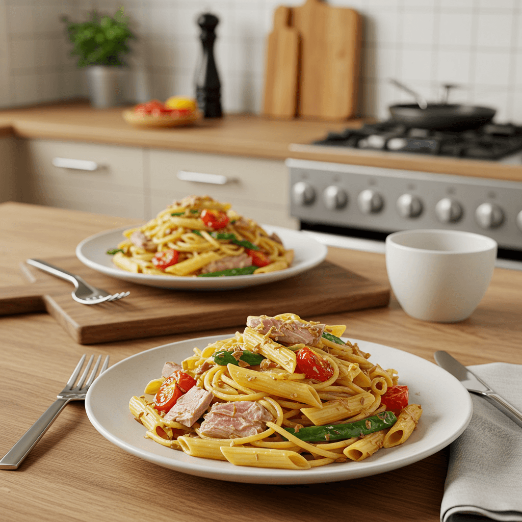 Vibrant Mediterranean Tuna Pasta Delight