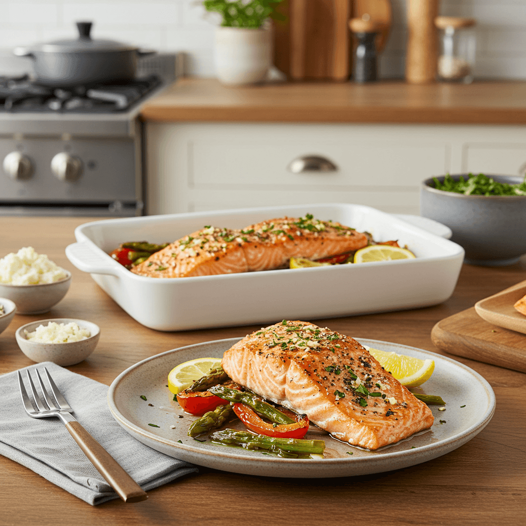 Zesty Greek-Infused Oven-Baked Salmon