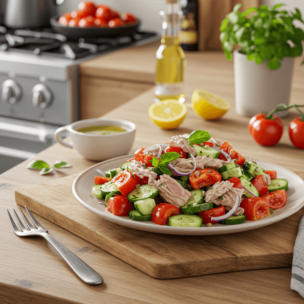 Zesty Tuna Salad with Pepperoncini and Fresh Herbs