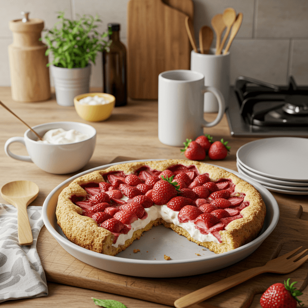 Baked Strawberry and Vanilla Cream Delight