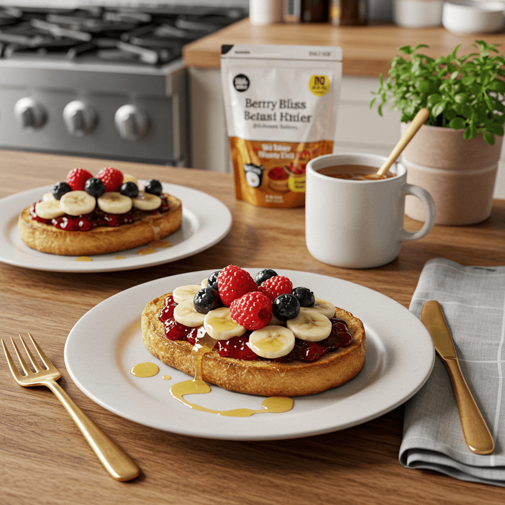 Berry Bliss Breakfast Toast with Honey Drizzle