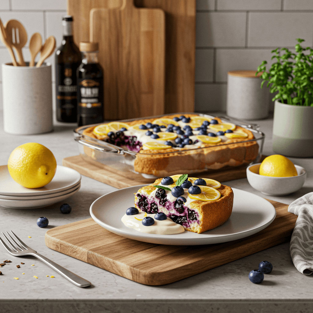 Blueberry Lemon Delight with Vanilla Cream