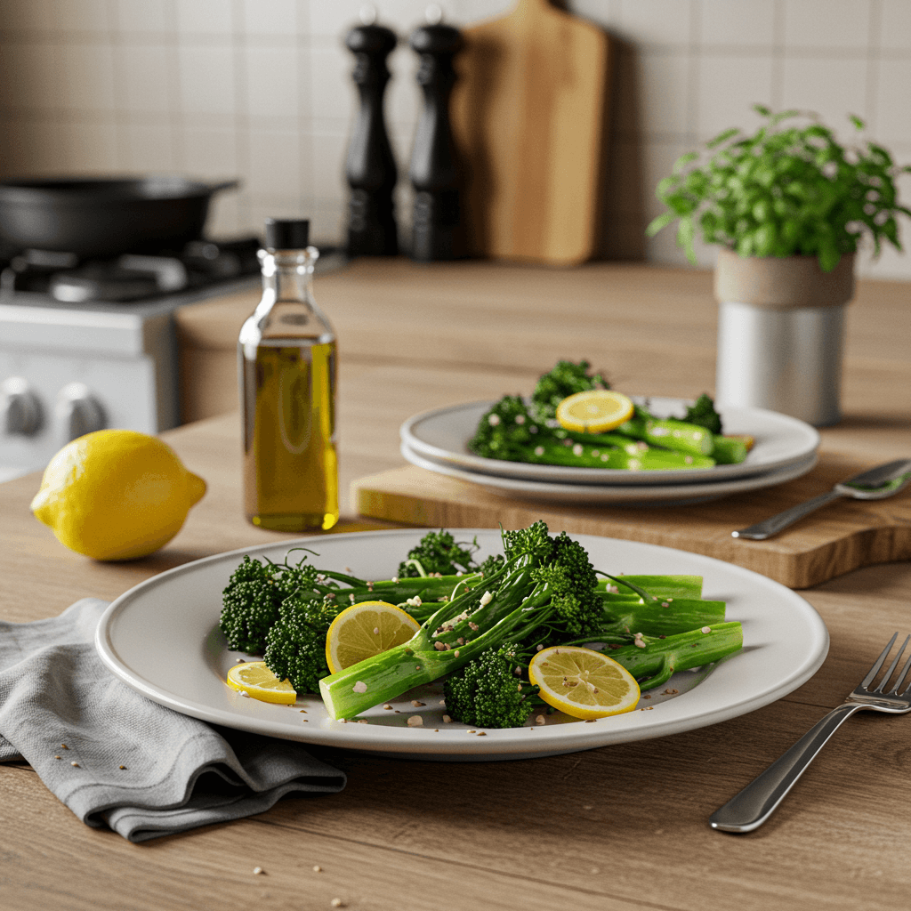 Charcoal-Grilled Broccolini with Lemon and Olive Oil