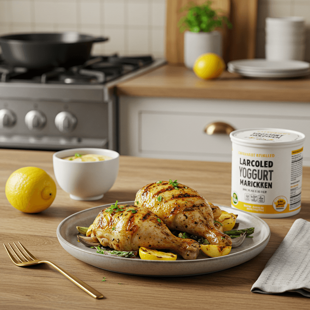 Charcoal-Grilled Lemon Yogurt Marinated Chicken