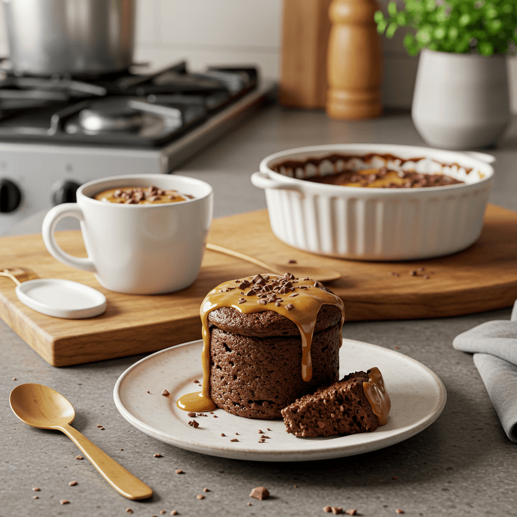 Chocolate Peanut Butter Mug Cake