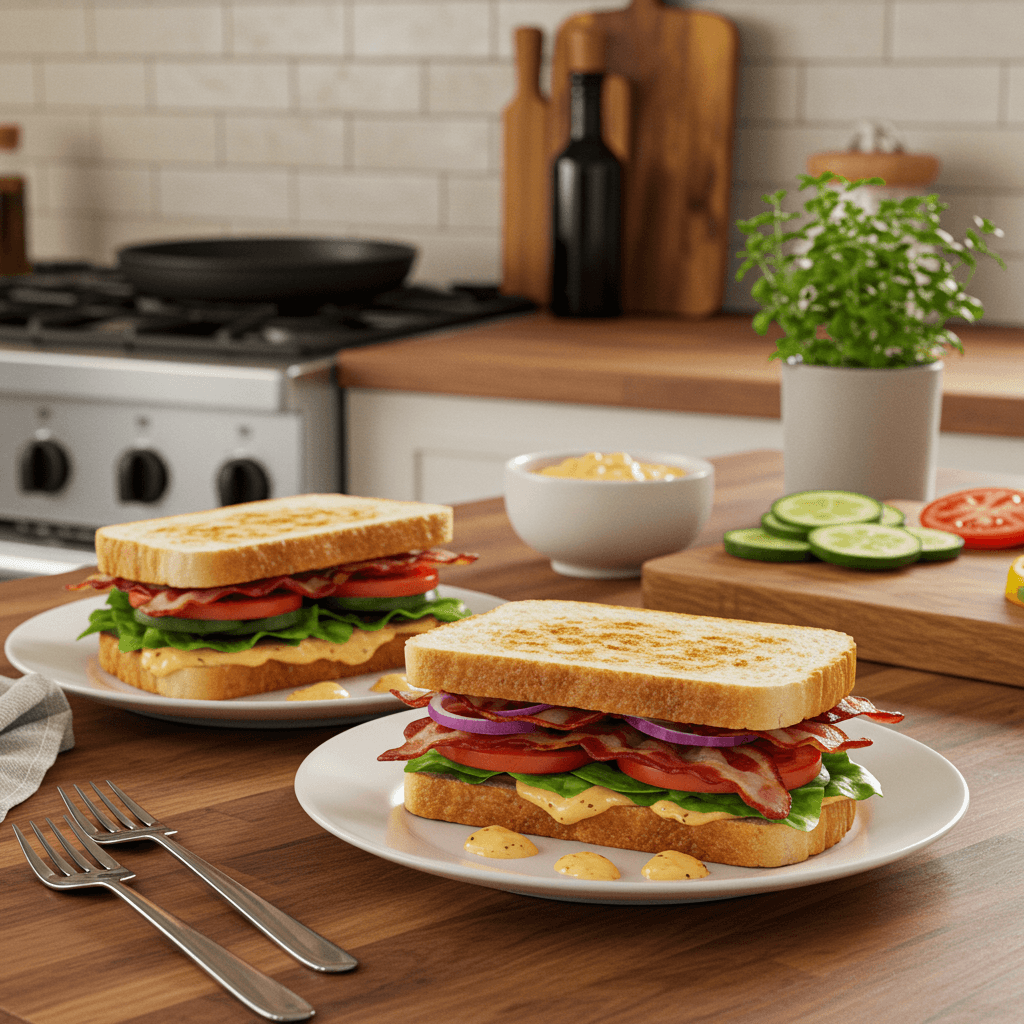 Classic BLT Sandwich with Homemade Special Sauce