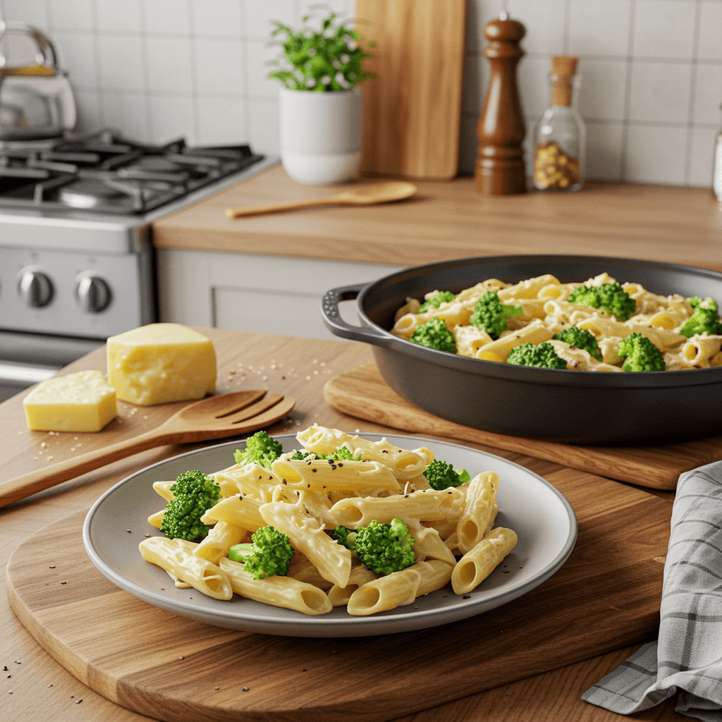 Creamy Broccoli and Cheese Penne Delight
