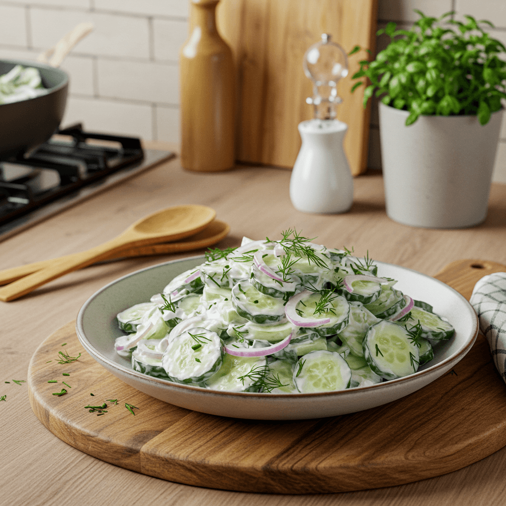 Creamy Cucumber Dill Salad with a Zesty Twist