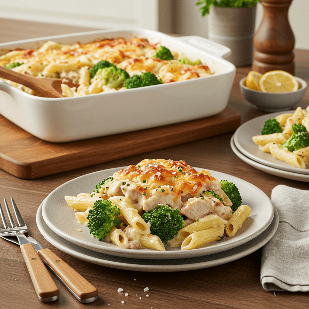Creamy Rotisserie Chicken and Broccoli Penne Bake