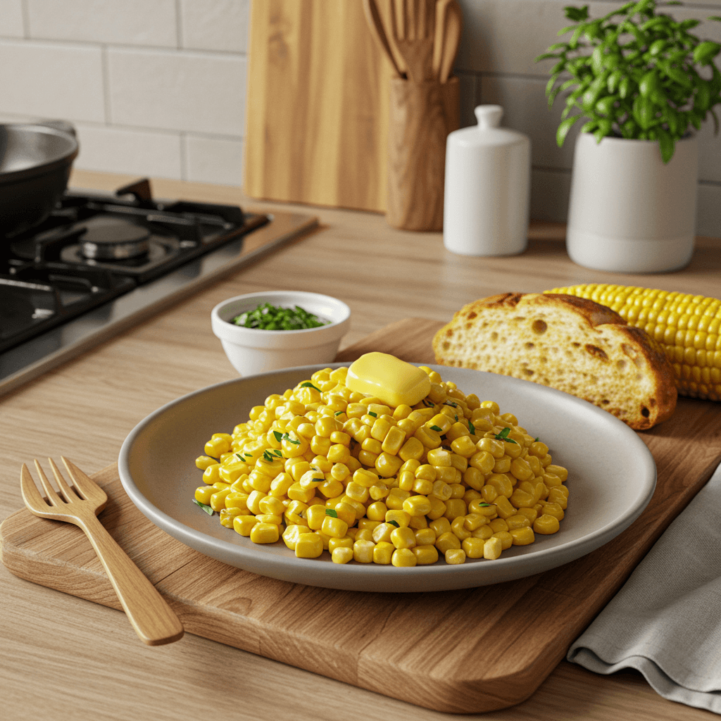 Crispy Corn and Buttered Bread Delight