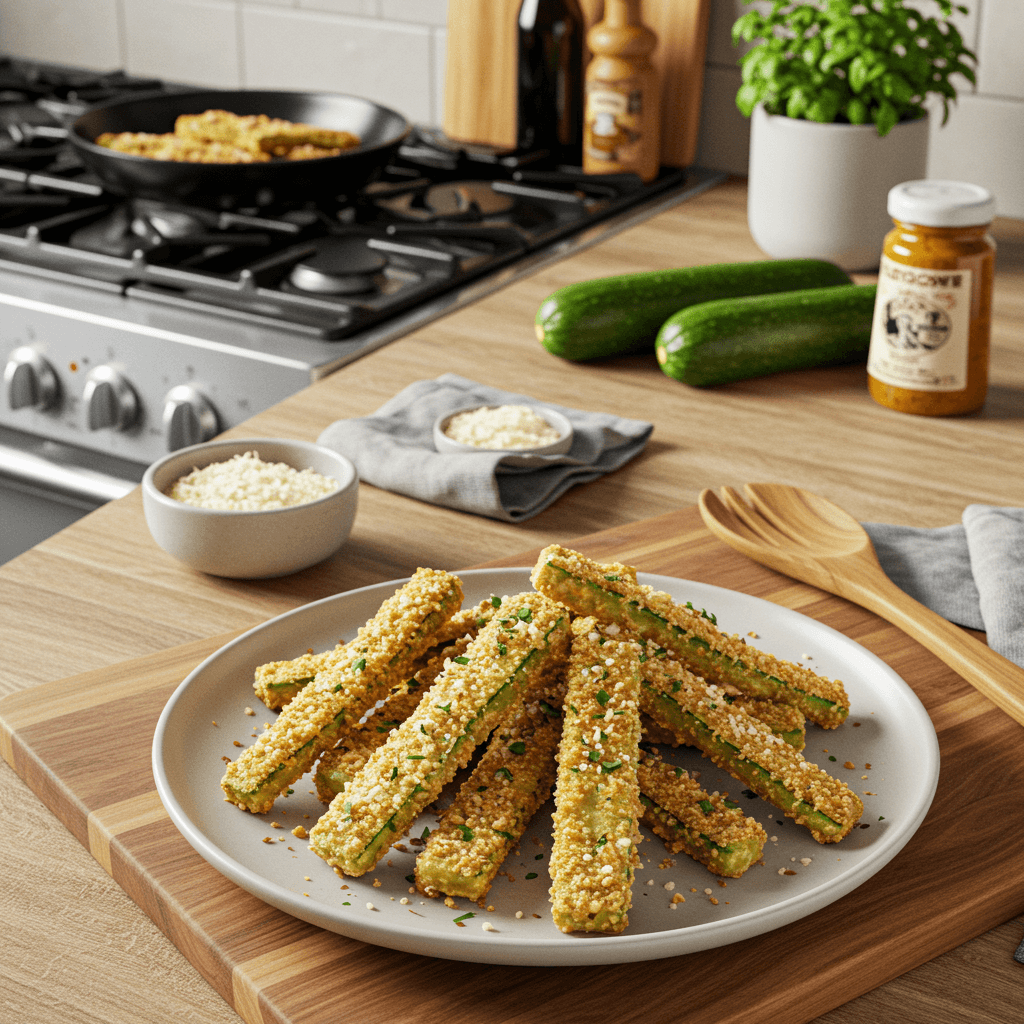 Crispy Parmesan Zucchini Fries