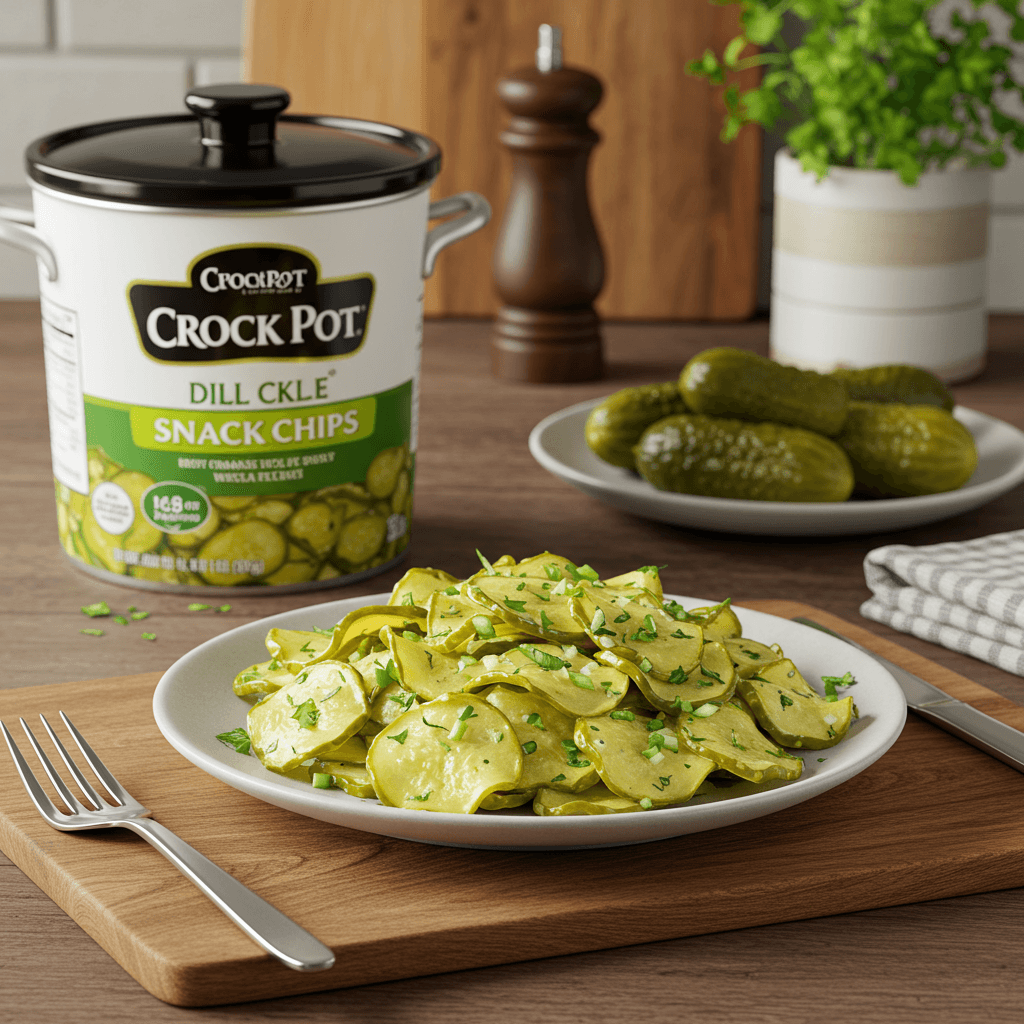 Crock Pot Dill Pickle Snack Chips