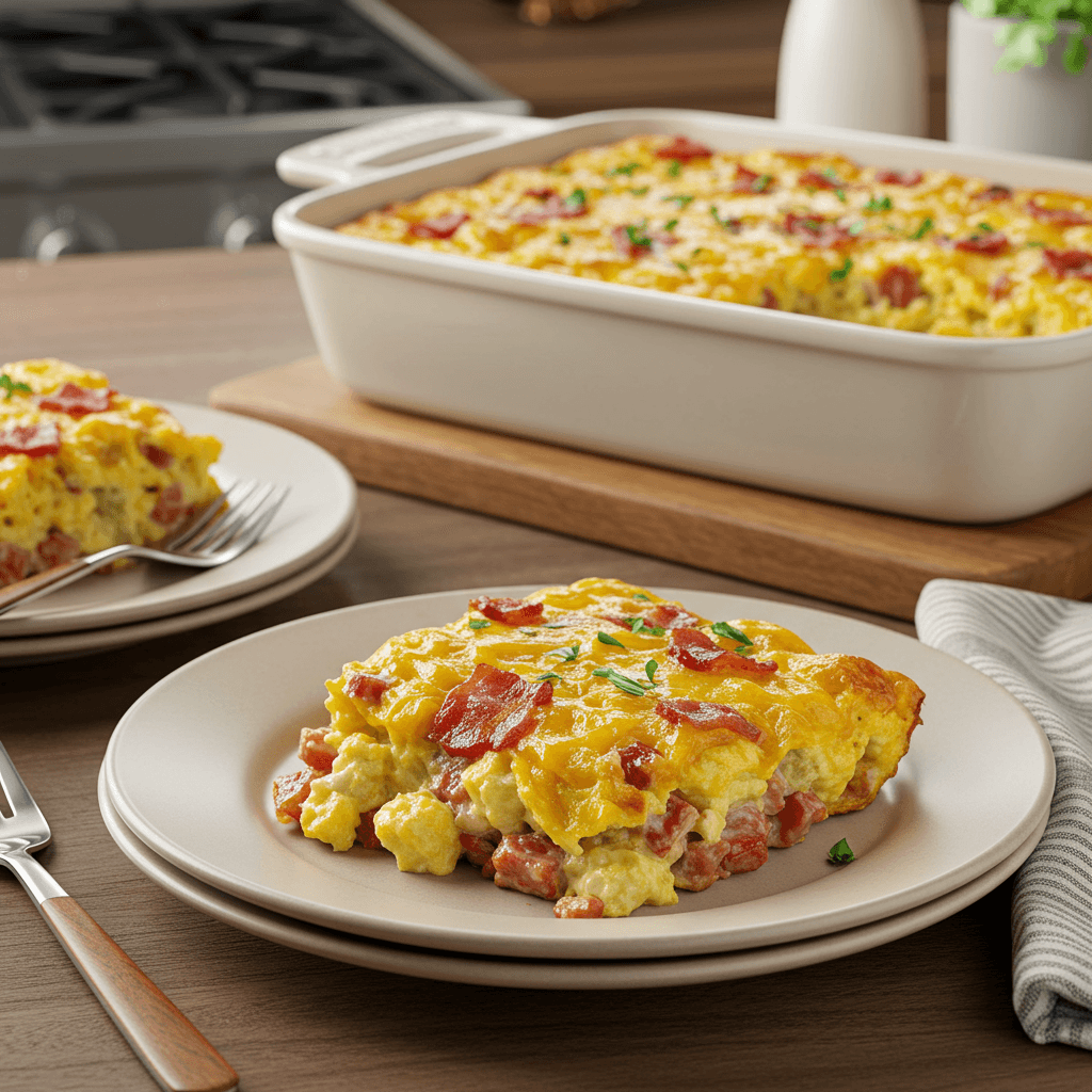 Crock Pot Turkey Bacon Breakfast Casserole