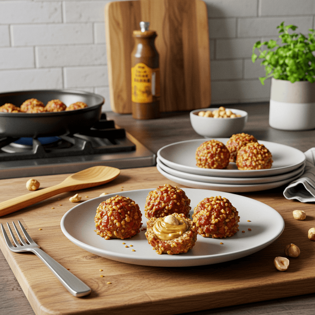 Crunchy Turkey Bacon & Peanut Butter Hazelnut Bites