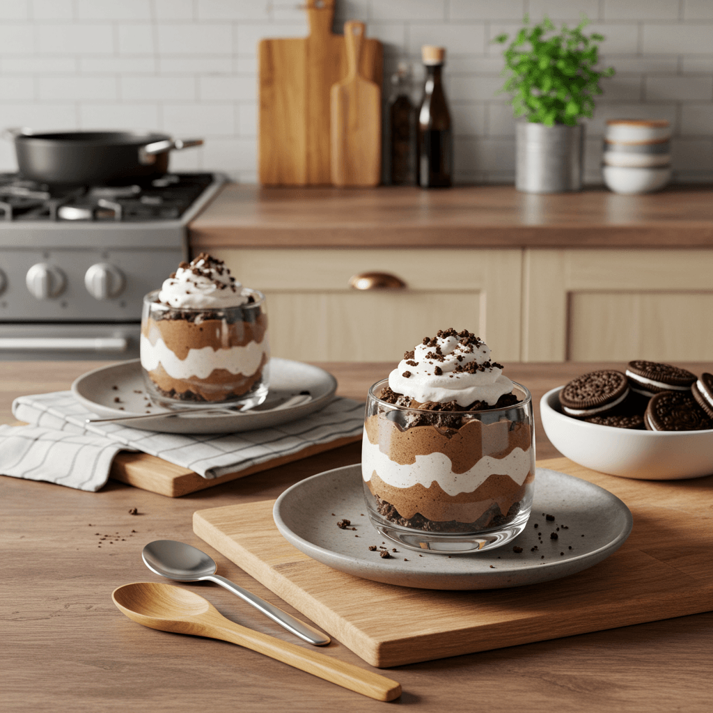 Decadent Chocolate Cookie Cream Parfait