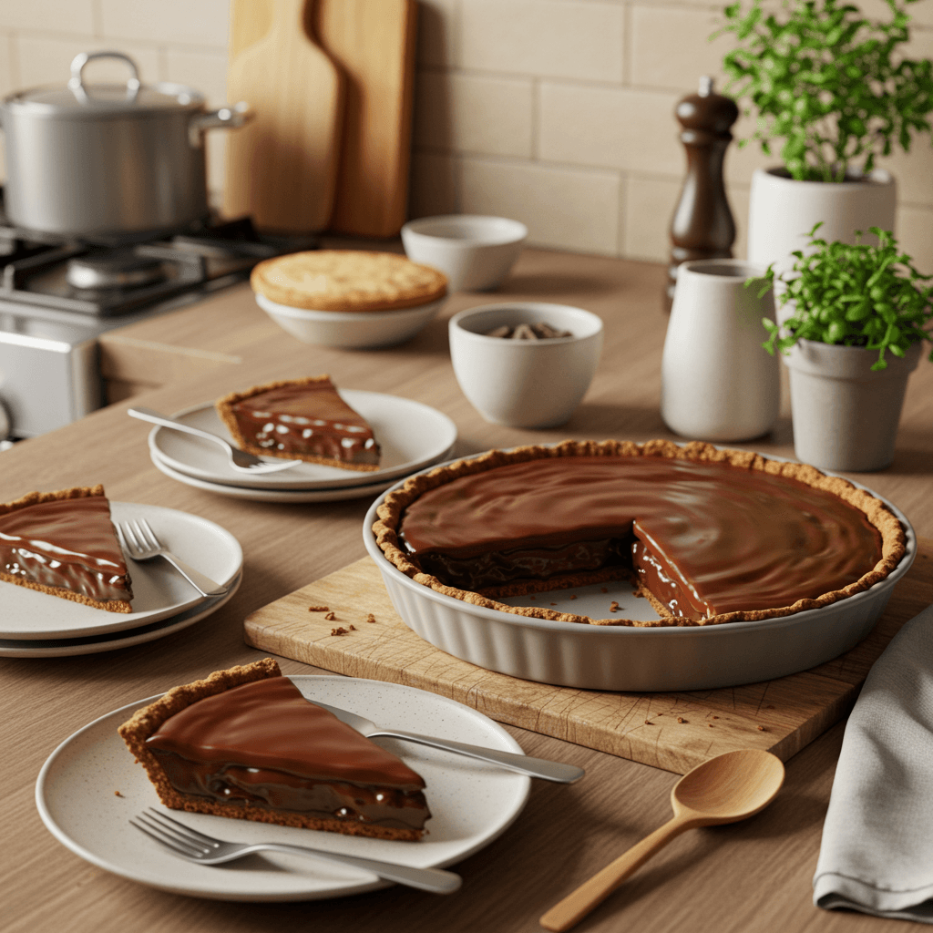 Decadent Dark Chocolate Ganache Pie