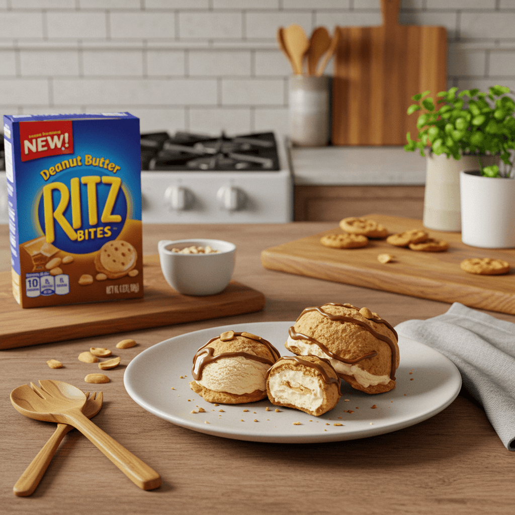 Decadent Peanut Butter Ice Cream Ritz Bites