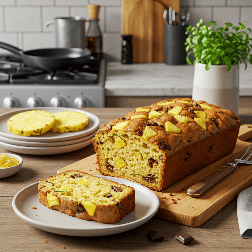 Decadent Zucchini Pineapple Chocolate Chip Loaf
