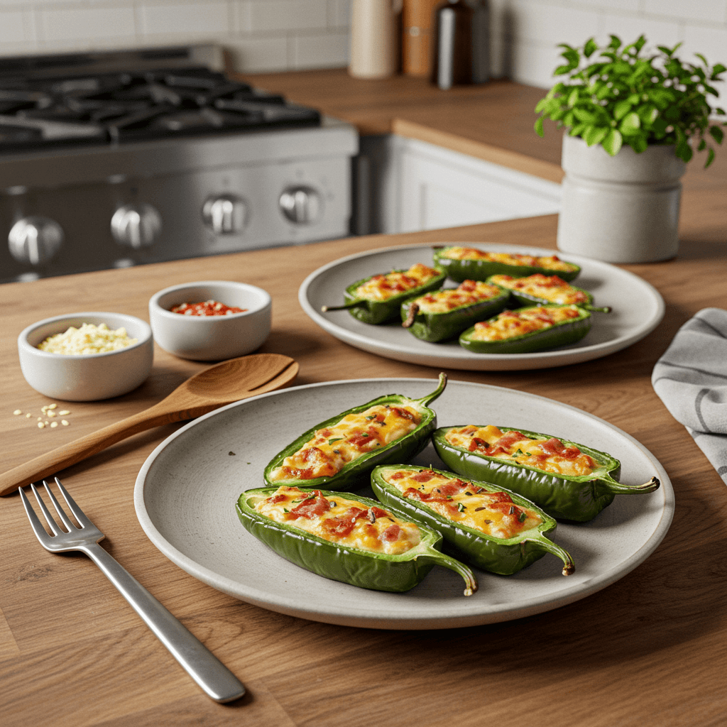 Grilled Jalapeno Poppers with Bacon and Cheese