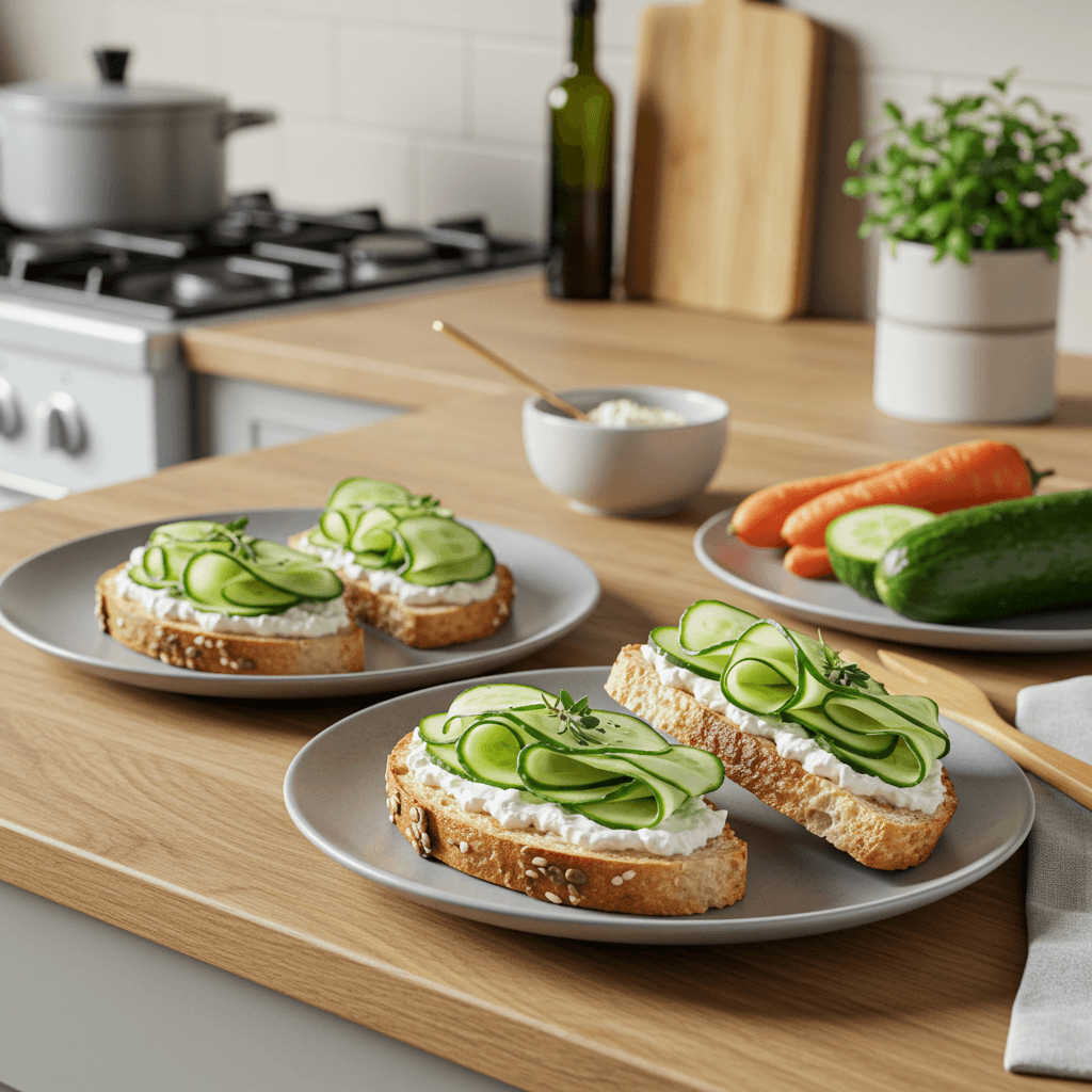 Herbed Goat Cheese & Cucumber Tea Sandwiches