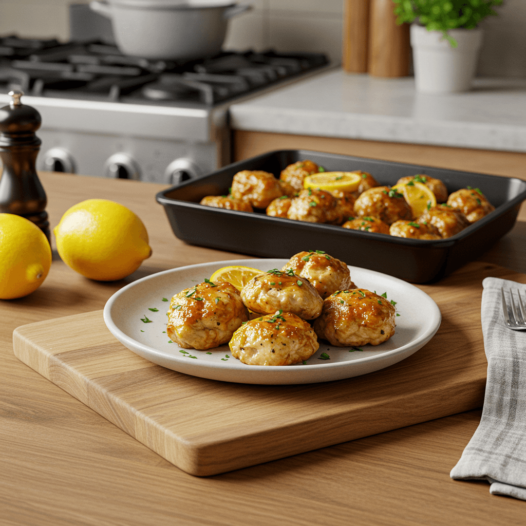 Lemon Garlic Roasted Chicken Bites