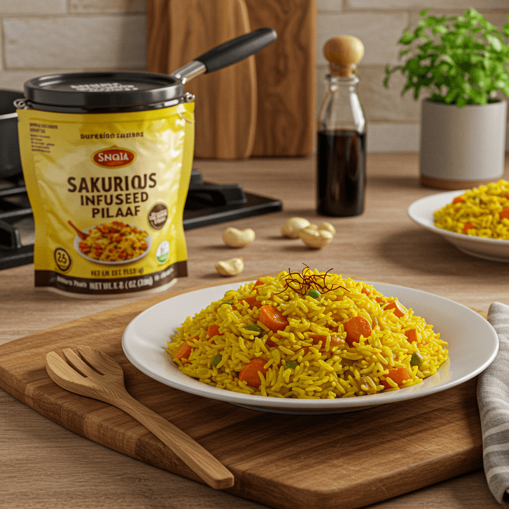 Luxurious Saffron Infused Rice Pilaf