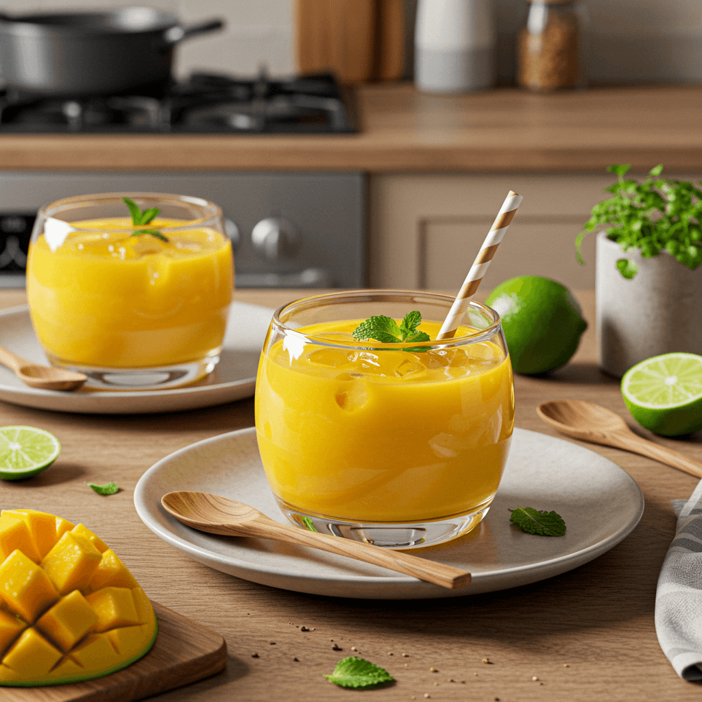 Mango Lime Delight: Refreshing Dessert Cocktail
