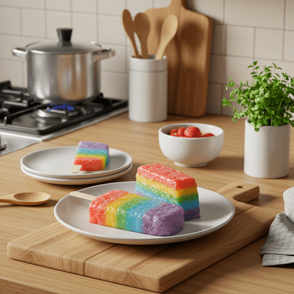 Microwave Rainbow Fruit Punch Pop