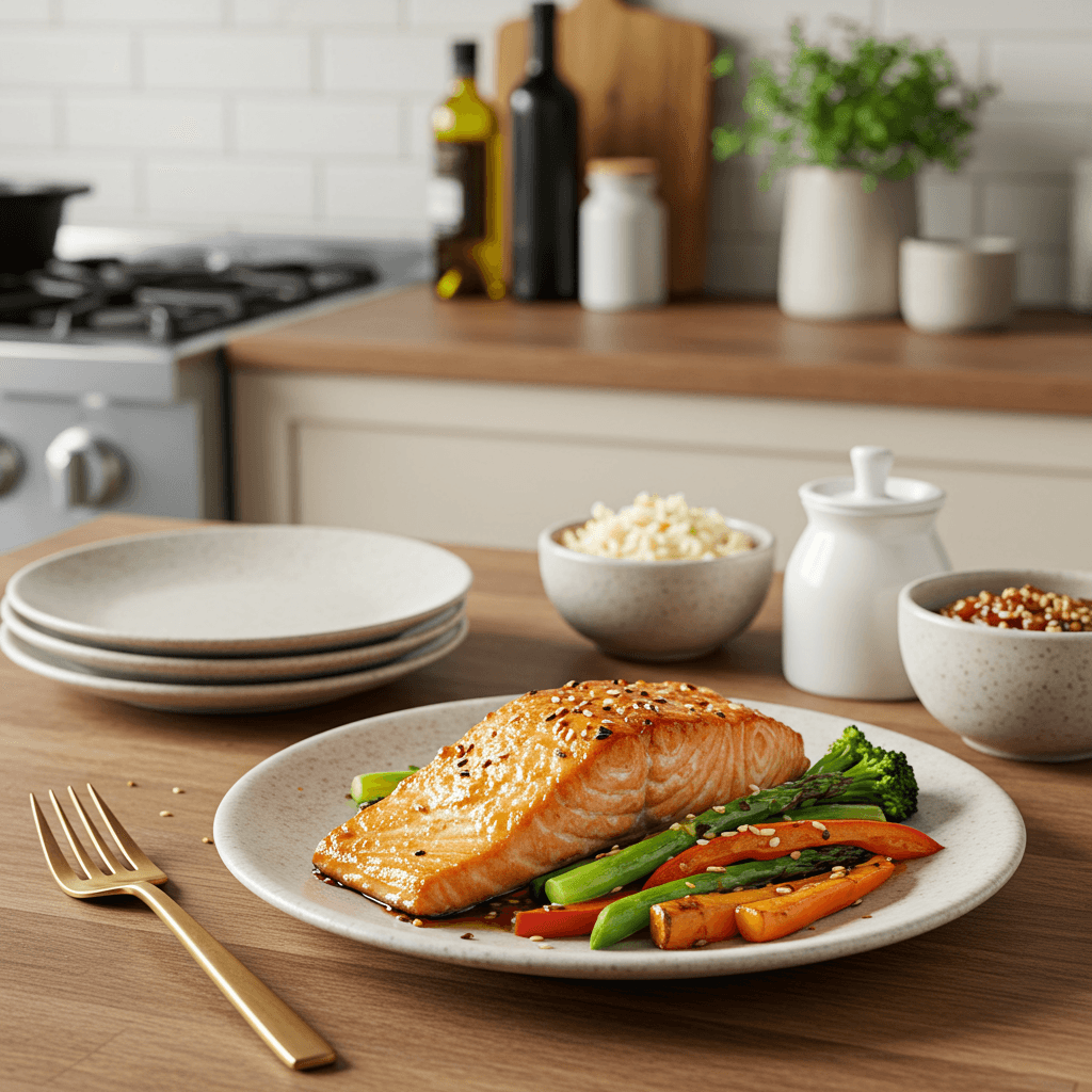 Miso Maple Glazed Salmon
