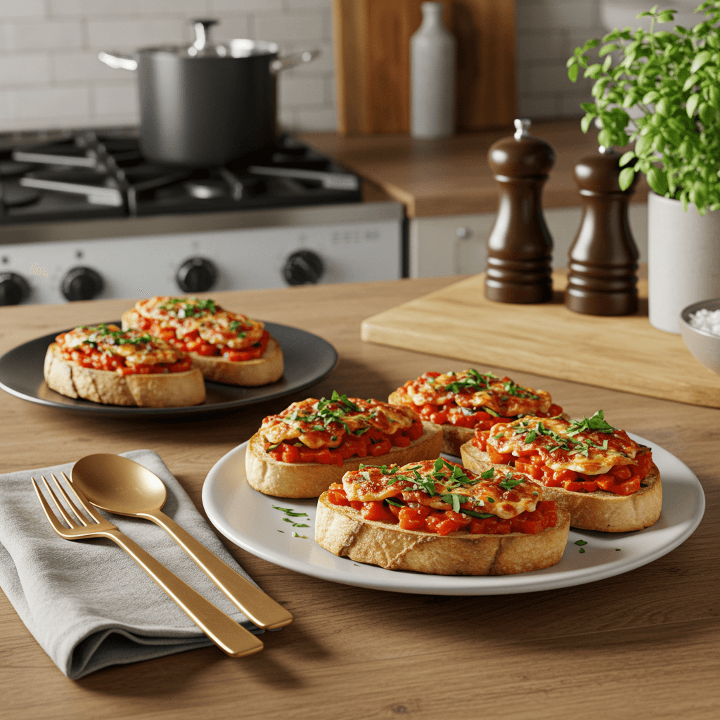 Oven-Baked Mediterranean Bruschetta Delight
